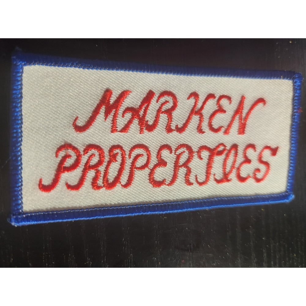 MARKEN PROPERTIES Embroidered Patch Sew-On Red White Blue Merrowed Edge